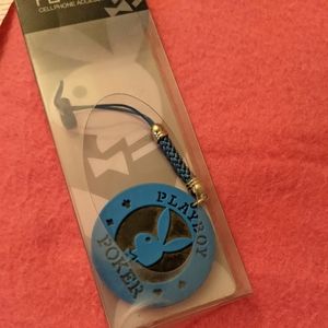 Playboy Cellphone Accessory cell phone charm Blue Poker Chip